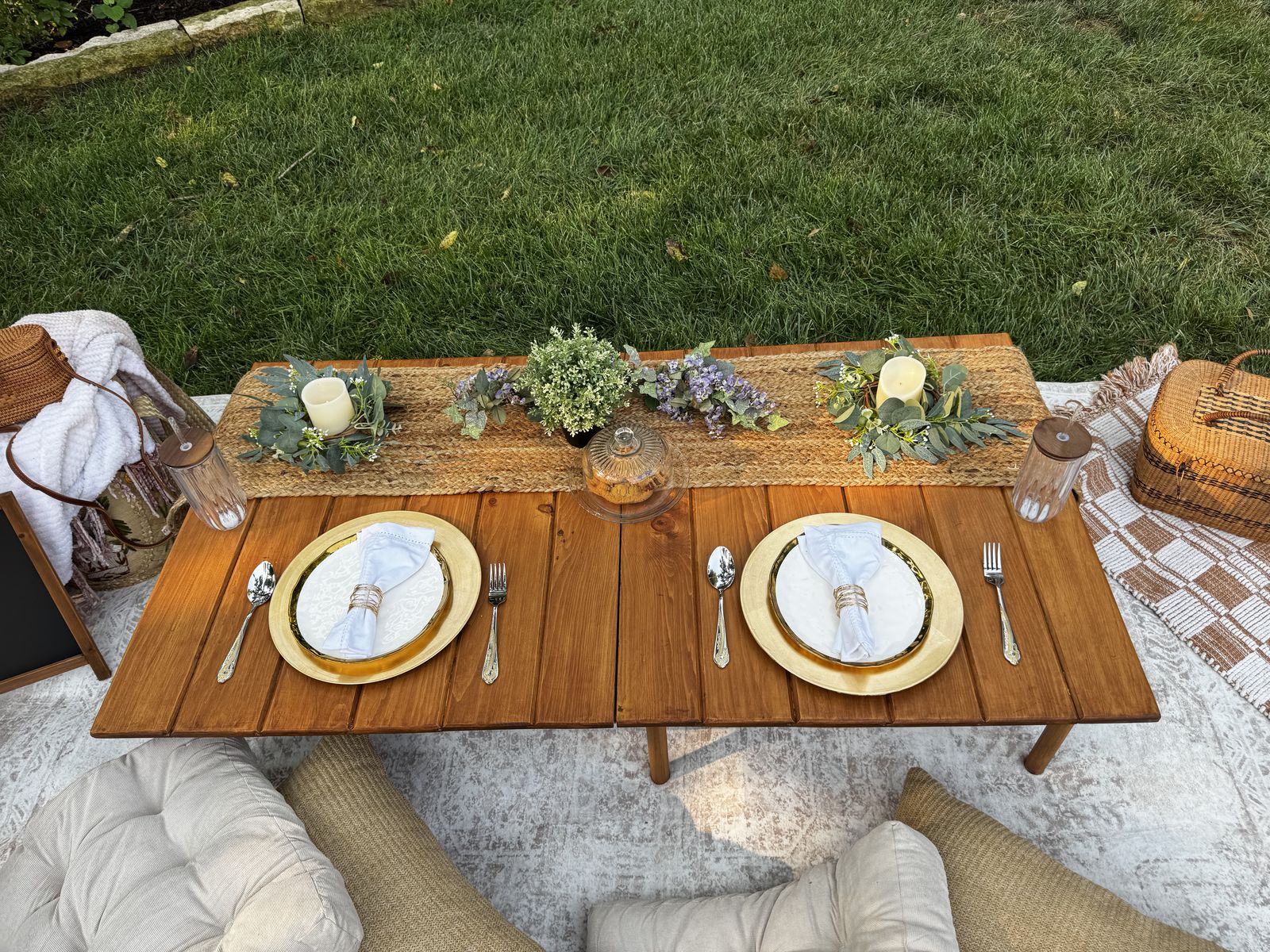Lavender Sage picnic setup detail — Ready. Set. Picnic. Wichita
