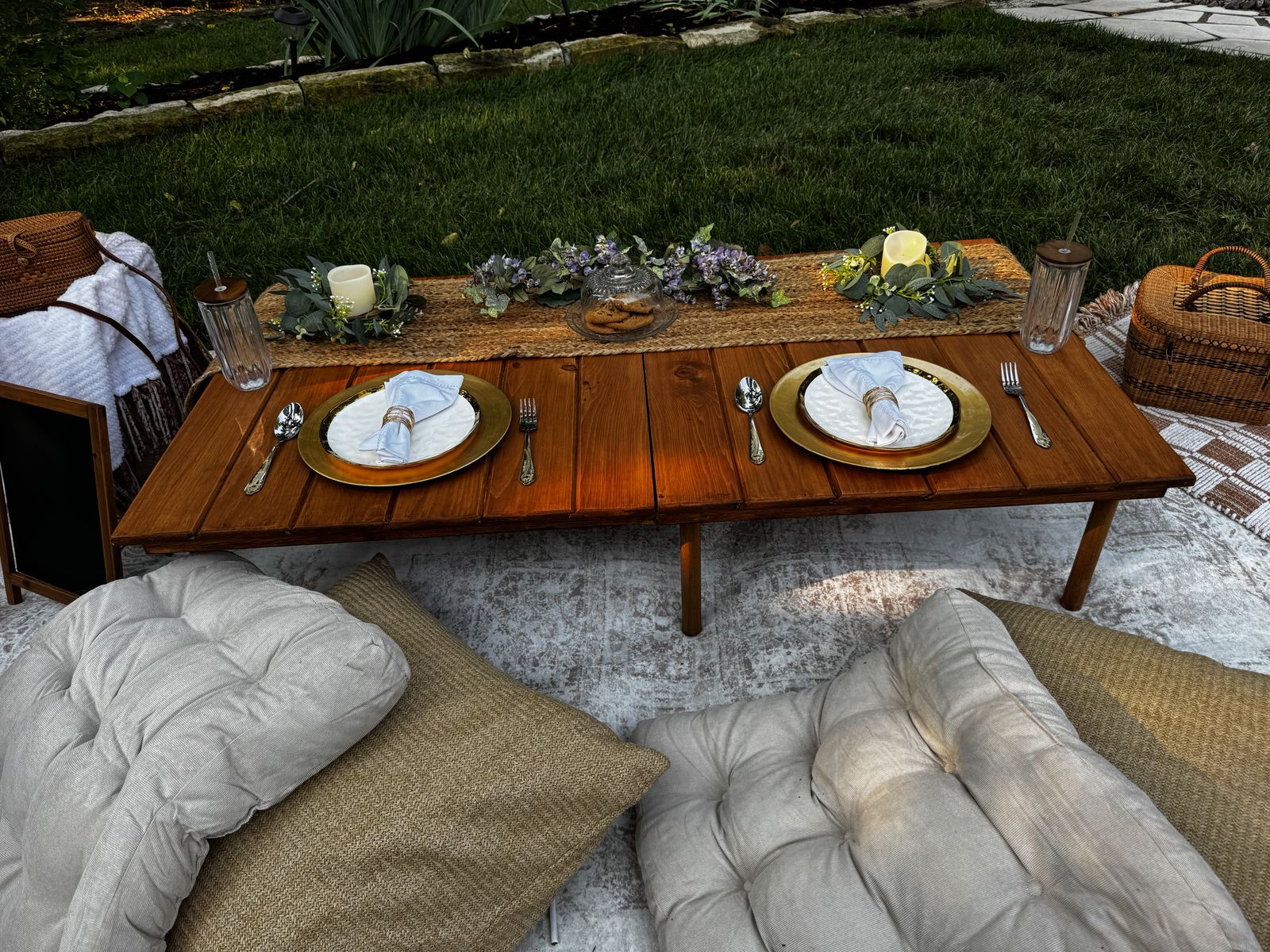 Lavender Sage picnic setup detail — Ready. Set. Picnic. Wichita