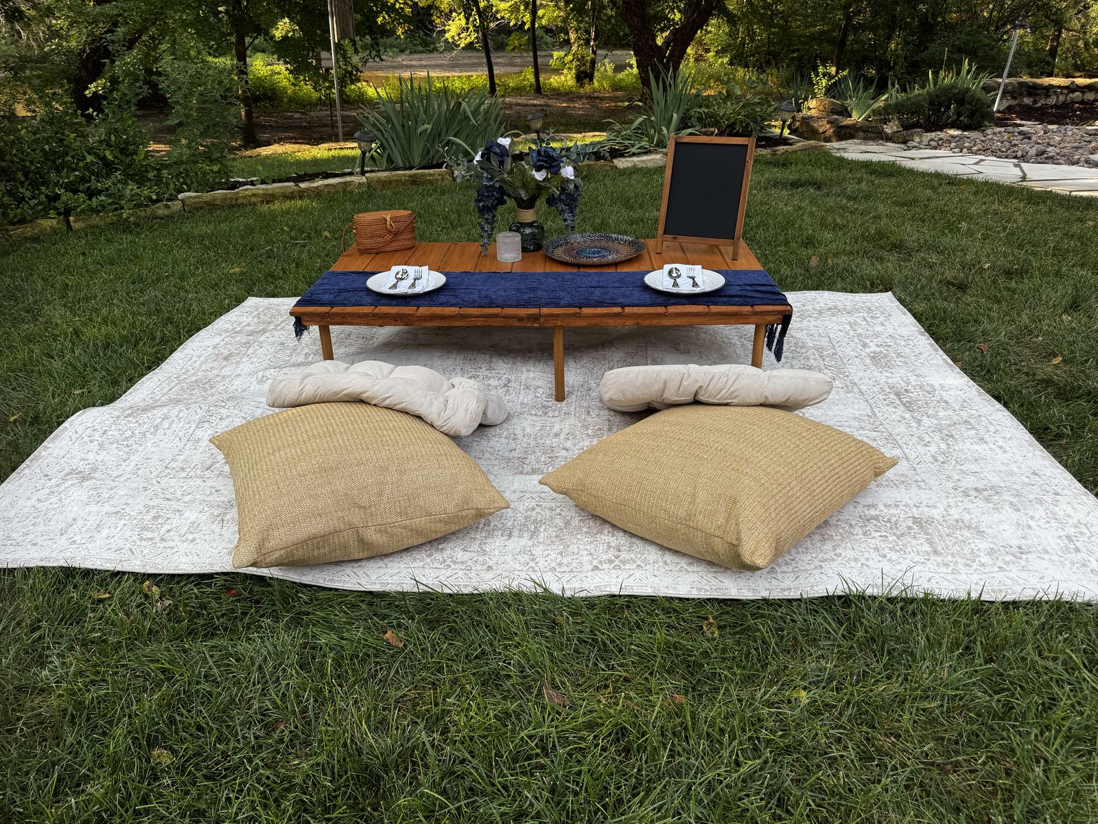 Midnight Garden picnic setup detail — Ready. Set. Picnic. Wichita