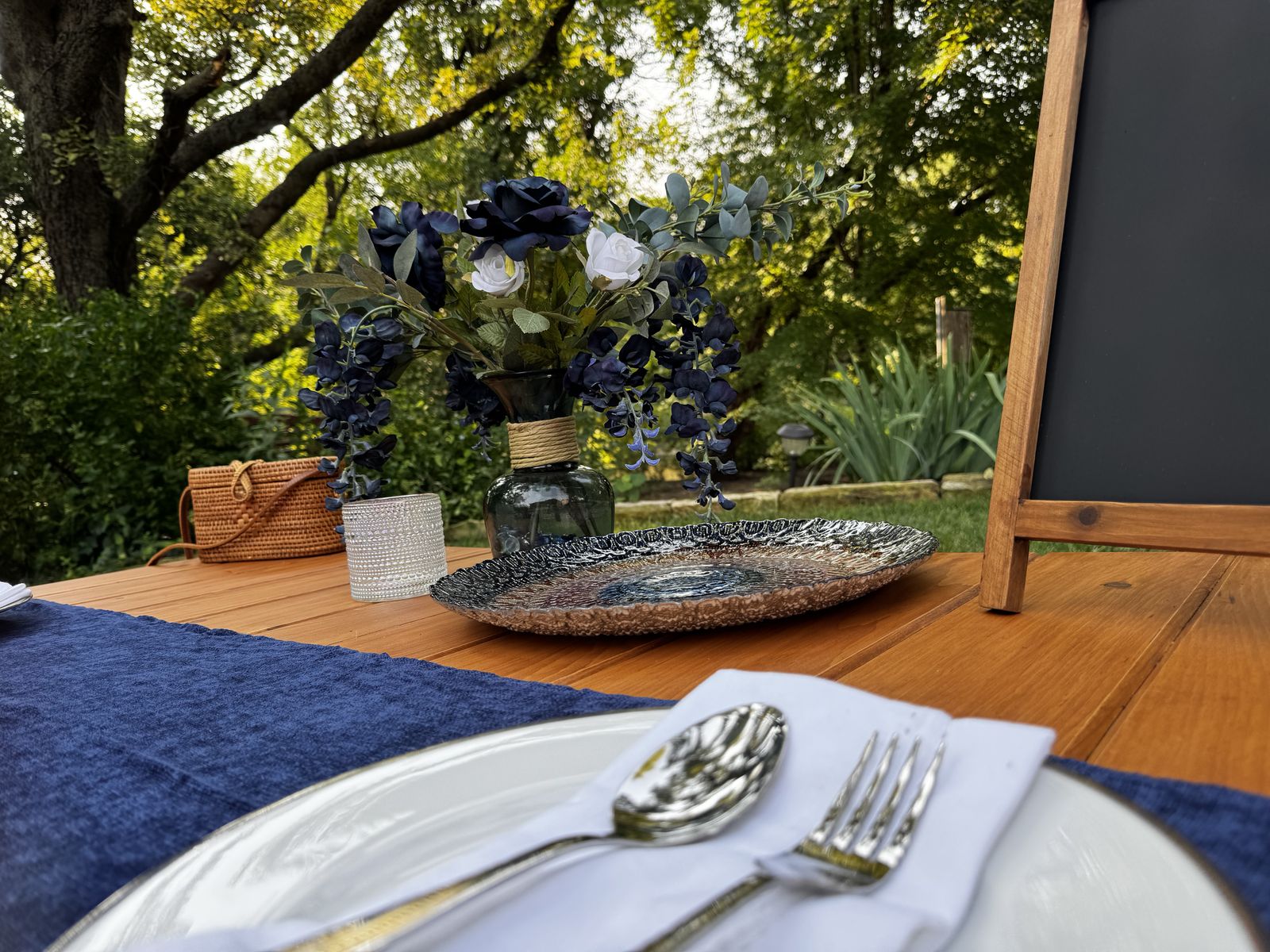 Midnight Garden picnic setup detail — Ready. Set. Picnic. Wichita