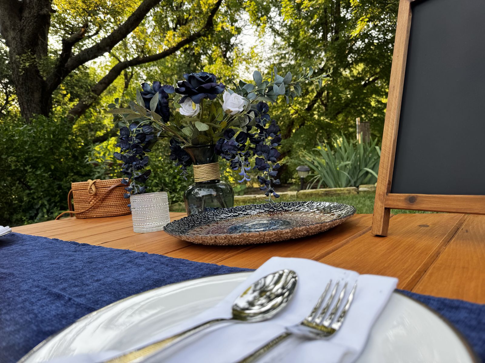 Midnight Garden picnic setup detail — Ready. Set. Picnic. Wichita