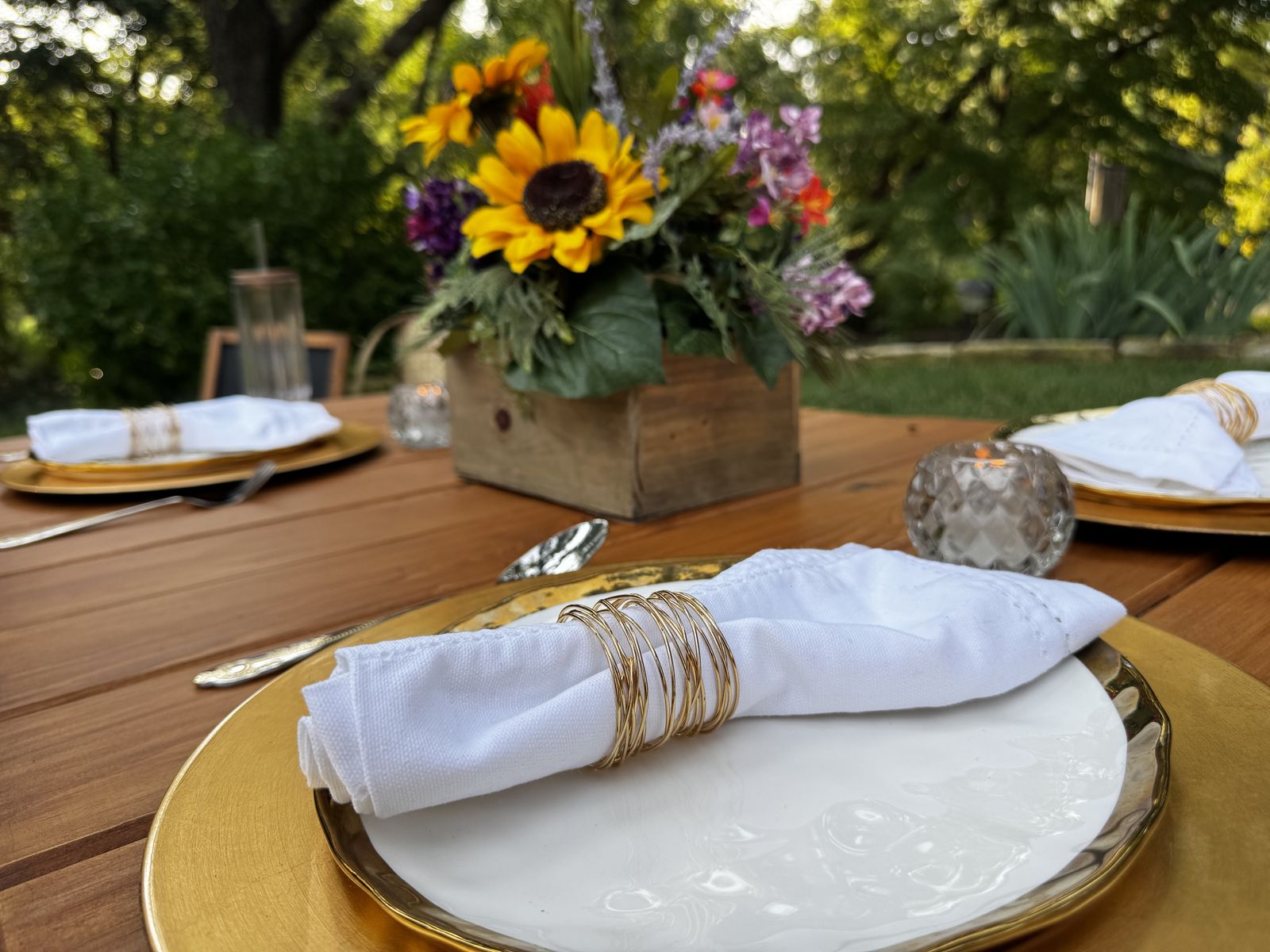 Sunflower Spring picnic setup detail — Ready. Set. Picnic. Wichita